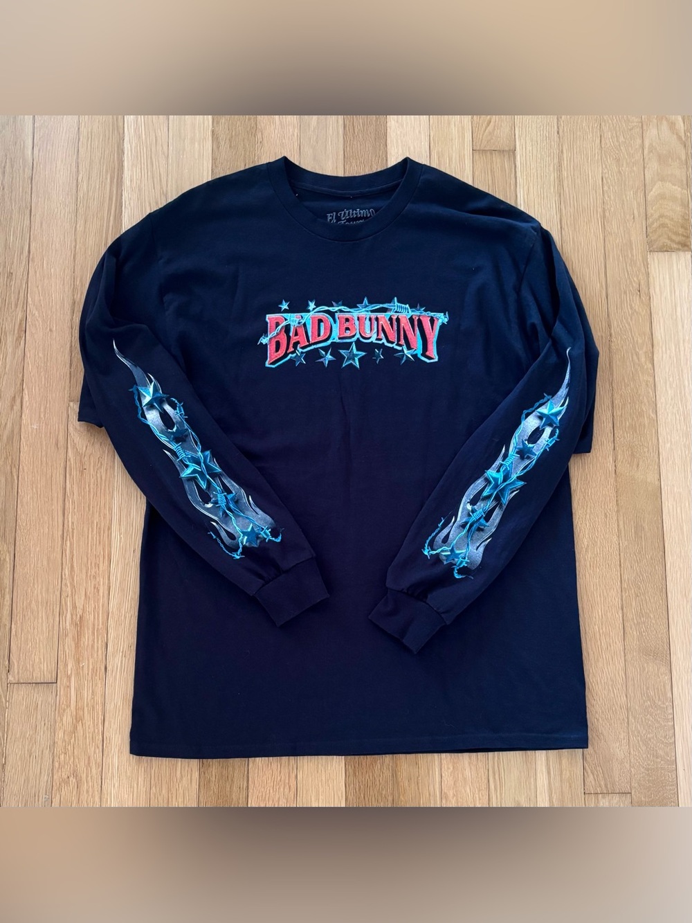 Bad Bunny 2022 El Ultimo Tour Long Sleeve Shirt Mens Large Tribal Concert Merch